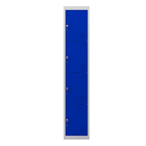 TAQUILLA METÁLICA 4 PUERTAS 1800X300X500MM AZUL CROMAD - CR1186-1