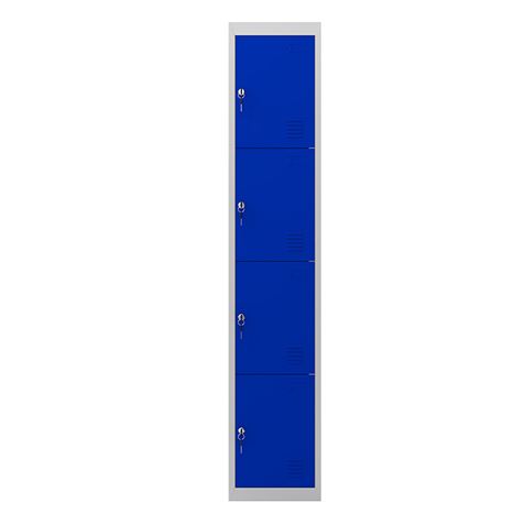 TAQUILLA METÁLICA 4 PUERTAS 1800X300X500MM AZUL CROMAD - CR1186-1