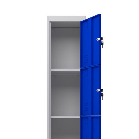 TAQUILLA METÁLICA 4 PUERTAS 1800X300X500MM AZUL CROMAD - CR1186-3