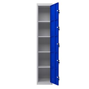 TAQUILLA METÁLICA 5 PUERTAS 1800X300X500MM AZUL CROMAD - CR1187-2