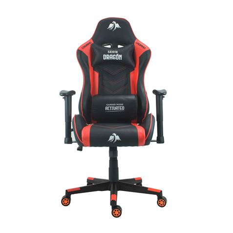 REACONDICIONADA SILLA GAMING SERIE DRAGÓN ROJA CROMAD - CR1146