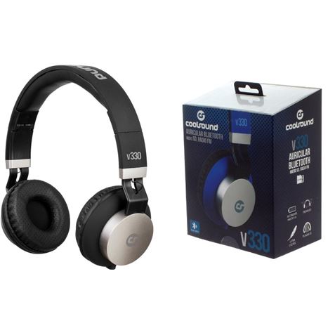 AURICULAR + MICRO V330 BLUETOOTH + MICRO SD + RADIO FM NEGRO COOLSOUND - CS0155