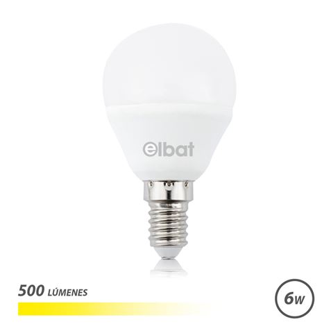BOMBILLA LED G45 | 6W | 500LM | E14 | LUZ CALIDA | ELBAT - EB0562