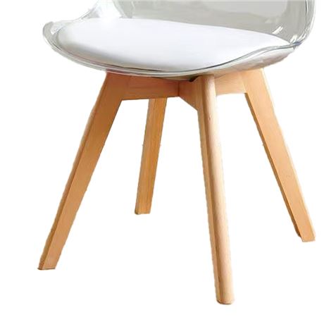 PACK 2 SILLAS DESIGN D1000 TRANSPARENTES + COJÍN BLANCO MUVIP - MV0608-2