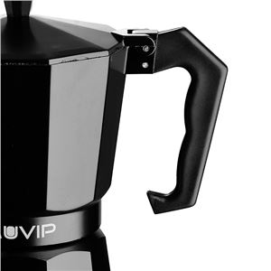 CAFETERA 3 TAZAS ALUMINIO NEGRO MATE ANTIADHERENTE MUVIP - MV0606-3