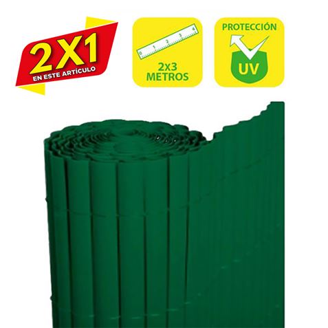 CAÑIZO PLÁSTICO DOBLE CARA 2X3 METROS VERDE SUNGARDEN (2 X 1)