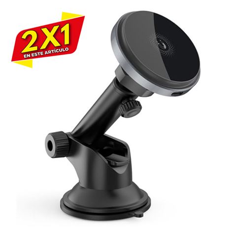 SOPORTE IMANTADO CON BASE DE CARGA INALAMBRICA 15W CX017 XO (2 X 1)