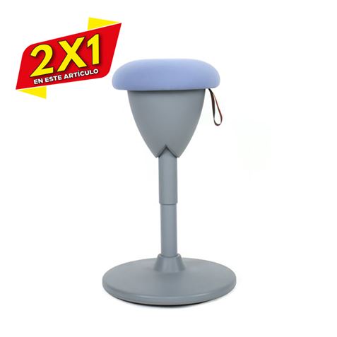 TABURETE MULTIUSOS BALANCIN DESIGN AZUL CLARO CROMAD (2 X 1)