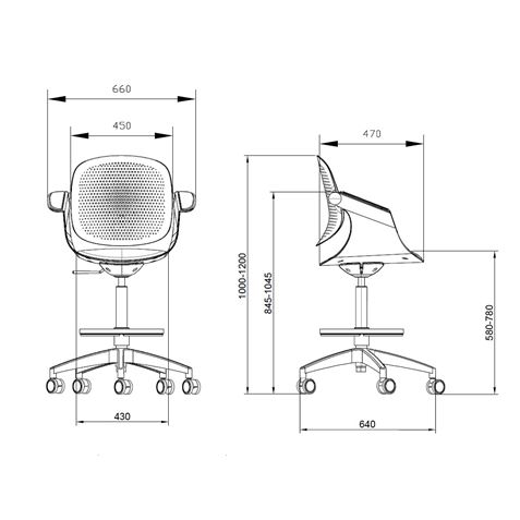 SILLA / TABURETE DE OFICINA TOP WORK VERDE CROMAD - CR1156-6 SILLA / TABURETE DE OFICINA TOP WORK VERDE CROMAD - CR1156-6