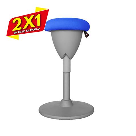 TABURETE MULTIUSOS BALANCIN DESIGN AZUL CROMAD (2 X 1)
