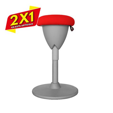 TABURETE MULTIUSOS BALANCIN DESIGN ROJO CROMAD (2 X 1)