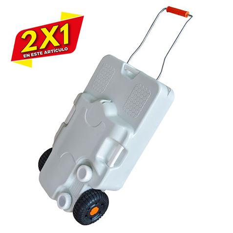 TANQUE DE AGUA PORTÁTIL 30 LITROS RUEDAS + ASA TRANSPORTE MUVIP (2 X 1)