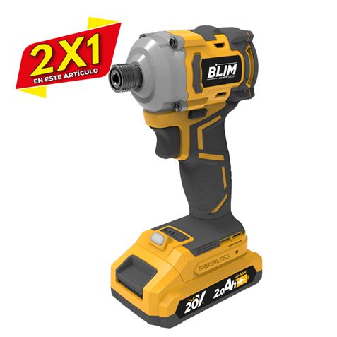 ATORNILLADOR DE IMPACTO SERIE SLIM S/CARBONES 20V BLIM (2 X 1)