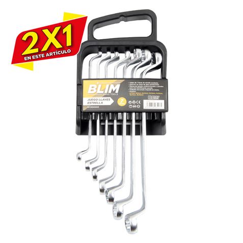 JUEGO LLAVES ESTRELLA ACODADAS 7 PCS BLIM (2 X 1)