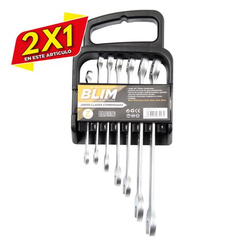 JUEGO LLAVES COMBINADAS 7 PCS BLIM (2 X 1)
