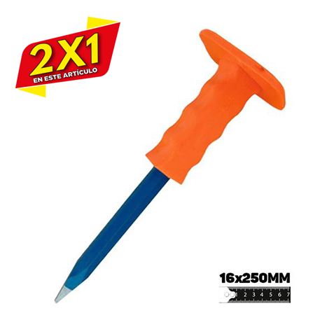 CINCEL CORTAFRÍO PUNTA 16X350MM CON PROTECTOR BLIM (2 X 1)