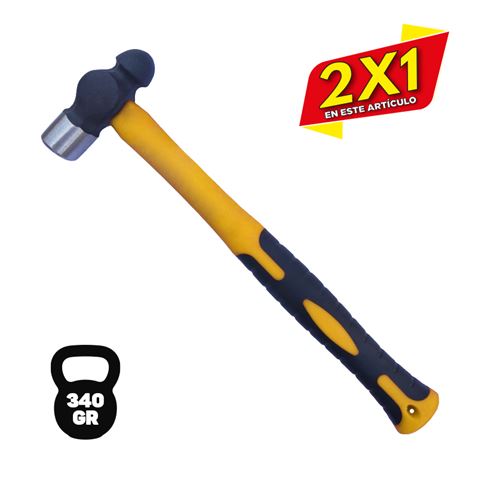 MARTILLO DE BOLA MANGO DE FIBRA 340GR BLIM (2 X 1)