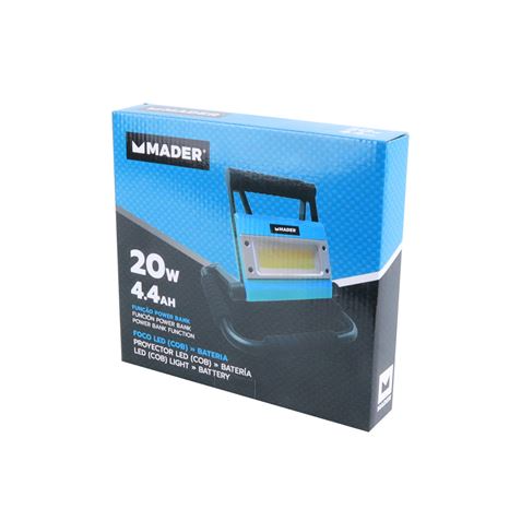 FOCO LED BATERÍA 20W CON SOPORTE PLEGABLE MADER - 89190-5
