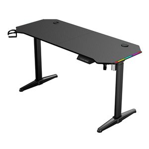 REAC MESA GAMING PRO1600 XL MOTORIZADA FIBRA CARBONO | LUZ RGB SOUND MUVIP