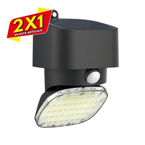 FOCO SOLAR DESIGN SERIE PRO 2000LM NEGRO ELBAT (2 X 1)