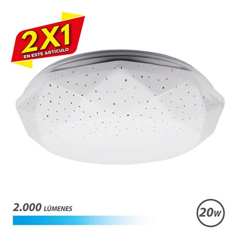 APLIQUE LED TECHO 20W 2000LM LUZ FRIA SERIE NEPTUNO ELBAT (2 X 1)