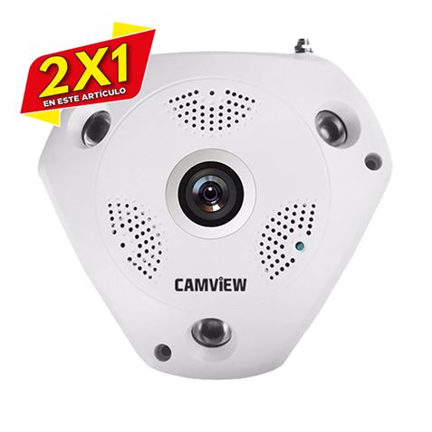 CAMARA IP PANORÁMICA 360º 5MP | WIFI | SD | ONVIF | CAMVIEW (2 X 1)