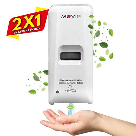 DISPENSADOR DE GEL AUTOMÁTICO SIN CONTACTO PARA PARED 1000ML MUVIP (2 X 1)