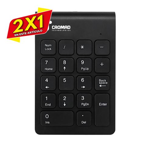 TECLADO NUMERICO INALAMBRICO CROMAD (2 X 1)
