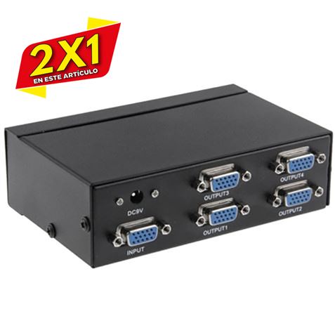 SPLITTER VGA PARA 4 MONITORES CROMAD (2 X 1)
