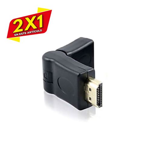 ADAPTADOR HDMI MACHO HEMBRA 180º CROMAD (2 X 1)