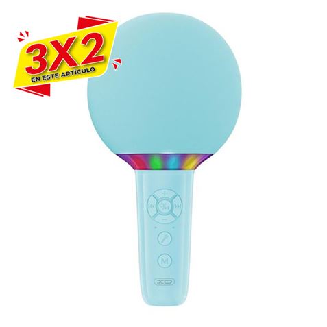 MICROFONO INALAMBRICO PARA KARAOKE BE50 AZUL XO (3 X 2)