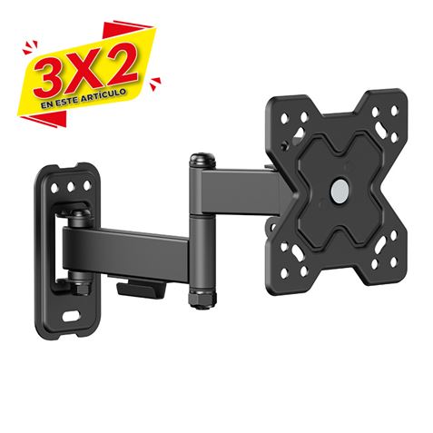 SOPORTE CON BRAZO TV 13\"-32\" DOBLE EXTENSION CROMAD (3 X 2)