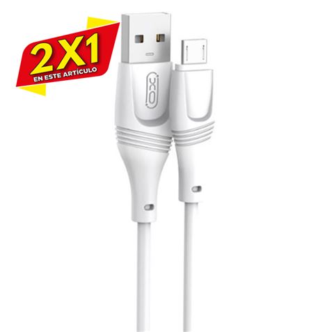 CABLE MICRO USB NB238 3 METROS BLANCO XO (2 X 1)