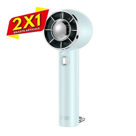 VENTILADOR PORTATIL A BATERIA MF85 AZUL XO (2 X 1)