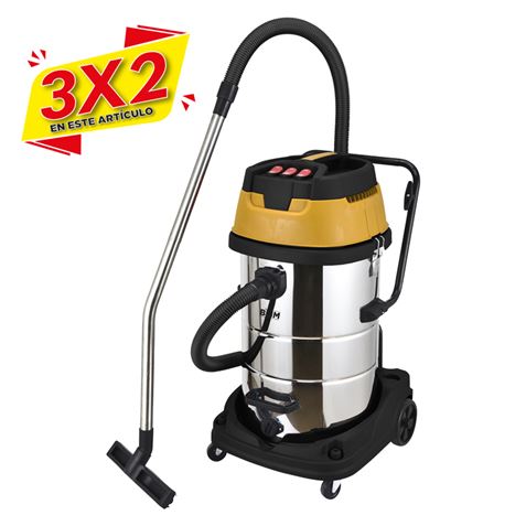 ASPIRADORA INOXIDABLE 80 LITROS 3000W TRES MOTORES BLIM (3 X 2)
