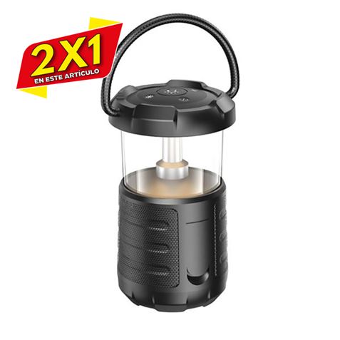 ALTAVOZ BLUETOOTH 15W CON LAMPARA CAMPING XOF49 NEGRO XO (2 X 1)