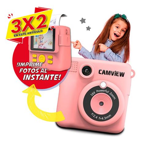 CÁMARA PHOTO CREATOR DE IMPRESIÓN INSTANT ALL IN ONE ROSA CAMVIEW (3 X 2)