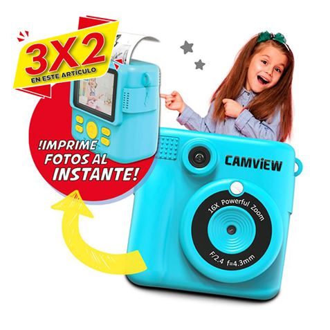 CÁMARA PHOTO CREATOR DE IMPRESIÓN INSTANT ALL IN ONE AZUL CAMVIEW (3 X 2)