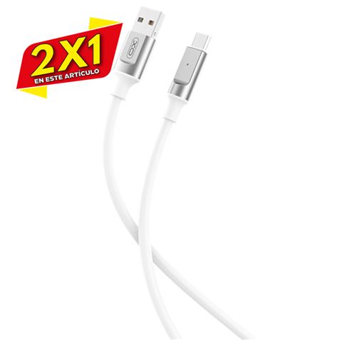 CABLE NB251 CARGA RAPIDA USB - MICRO USB | 6A | 1 METRO | BLANCO XO (2 X 1)