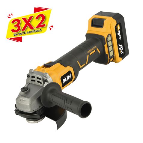 RADIAL 115MM S/CARBONES 20V | BATERIA 4AH BLIM (3 X 2)