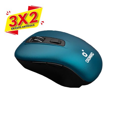 RATON X70 INALAMBRICO AZUL CROMAD (3 X 2)