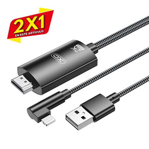 CABLE LIGHTNING A HDMI 1080P HD GB008 XO (2 X 1)