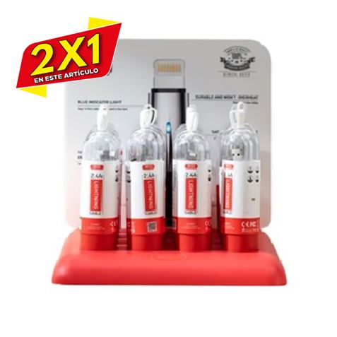 PACK EXPOSITOR NB221 16 CABLES LIGHTNING METAL 1 METRO XO (2 X 1)