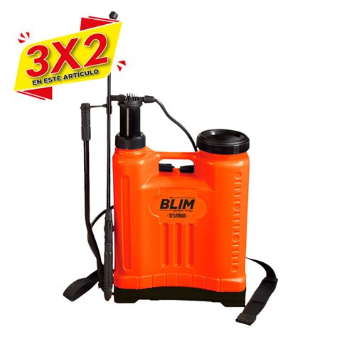 SULFATADORA DE ESPALDA MANUAL 12 LITROS BLIM (3 X 2)