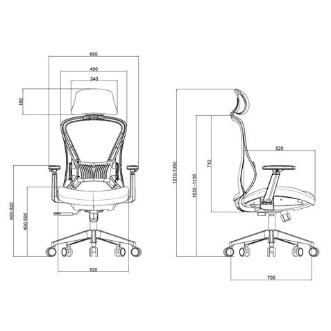 SILLA OFICINA GAMA SENIOR SE4000 CROMAD - CR1124-4