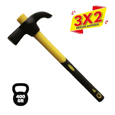 MARTILLO ENCOFRADOR 400GR MANGO FIBRA BLIM (3 X 2)