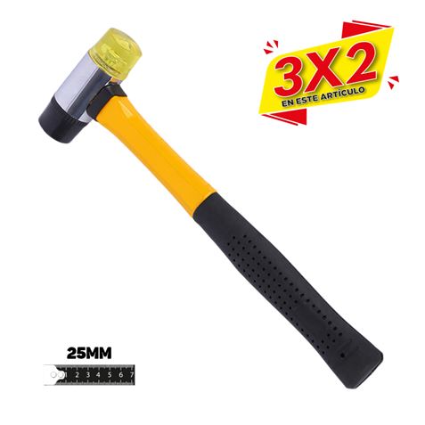 MARTILLO NYLON-POLIURETANO MANGO FIBRA 25MM BLIM (3 X 2)