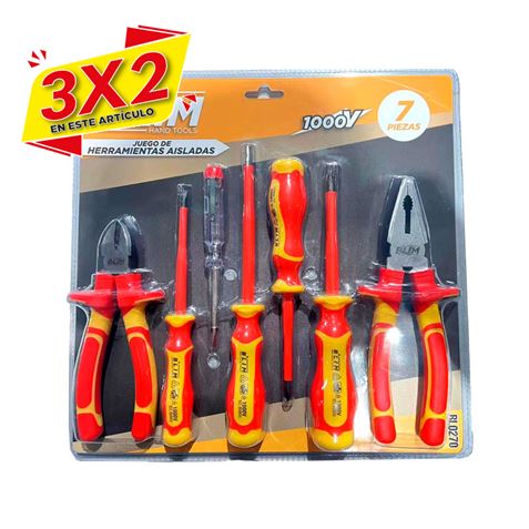 JUEGO 7 PCS HERRAMIENTAS AISLADAS 1000V. BLIM (3 X 2)