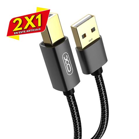 CABLE USB 2.0 IMPRESORA 1.5M AM-BM XO (2 X 1)