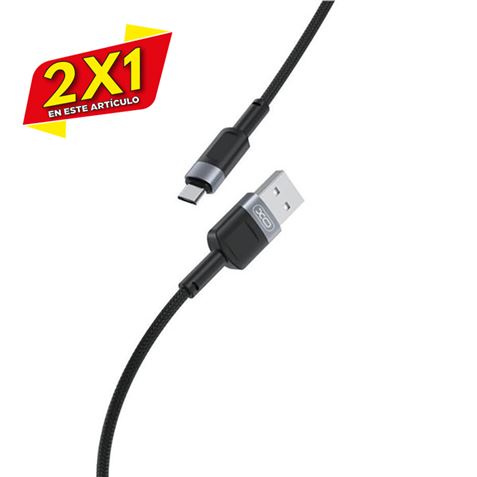 CABLE NB198MC CARGA RAPIDA 2.4A MICRO USB A USB | 1 METRO | NEGRO (2 X 1)